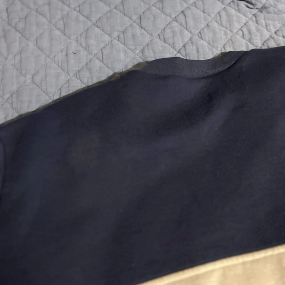 Nike Men's Navy and‎ Teal Crewneck Sweater 80s